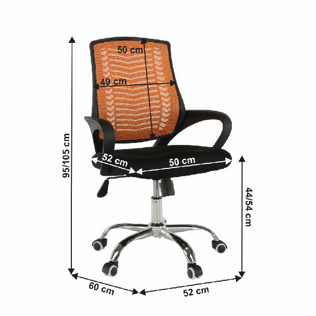 Kancelárske kreslo Irala typ 2 (oranžová) *výpredaj