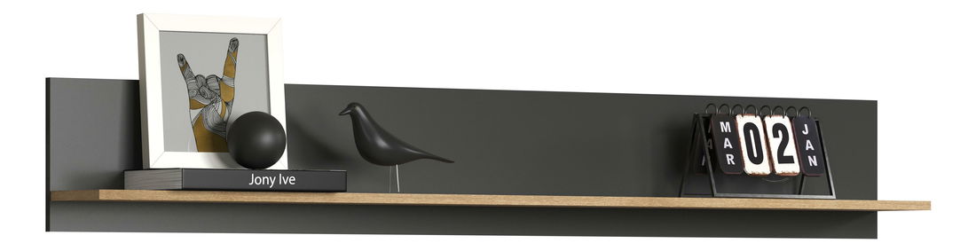 Raft de perete Esferas (grafit + stejar evoke) 