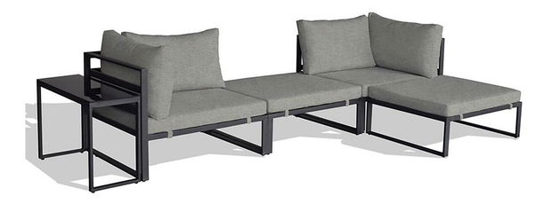 Vrtni set Adicionales (antracit + svijetlosiva) (za 4 osobe)