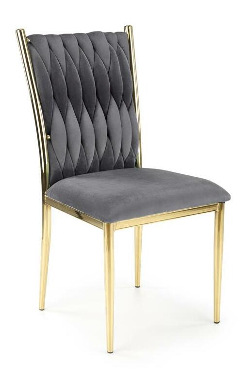 Scaun de sufragerie Kimiko (gri + auriu)