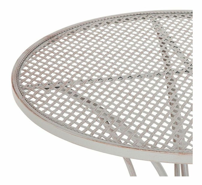 Masă de grădină 71 cm CINQUE (metal) (gri) (pentru 4 persoane)