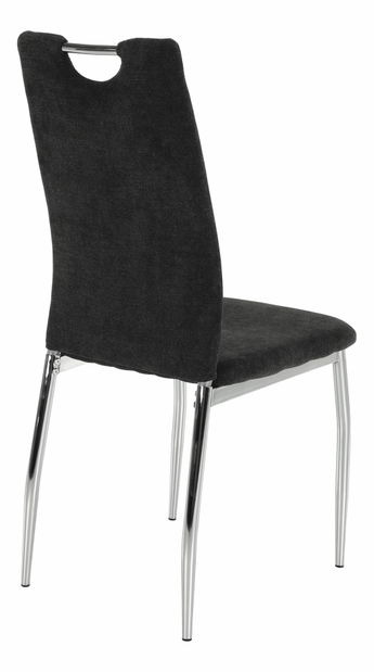 Scaun de sufragerie Odile new (gri maro + Crom)