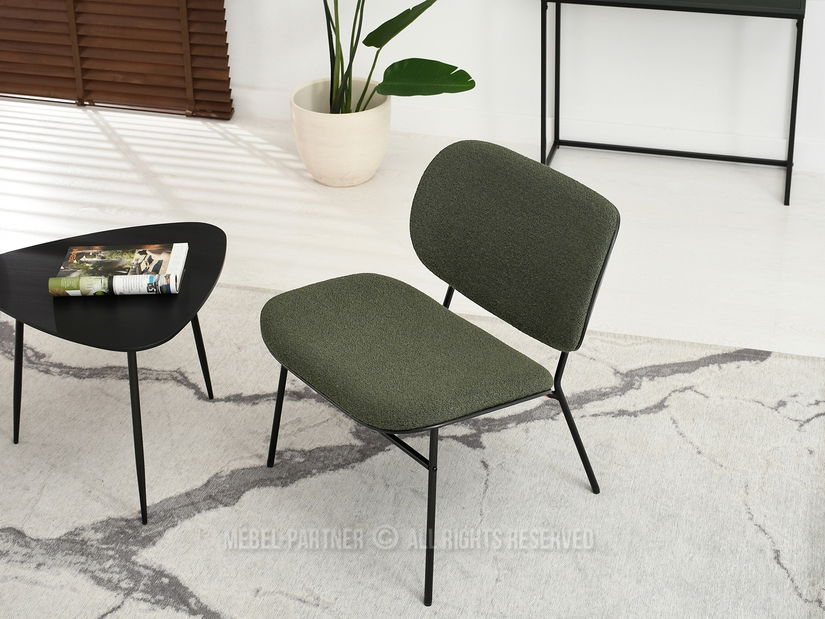 Kreslo Black (zelená + čierna)