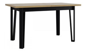 Rozkladací jedálenský stôl Elarna 80 x 140 180 III (dub sonoma + čierna) (pre 4-8 osôb)