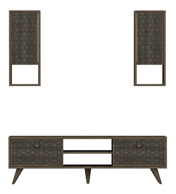 Obývacia stena Lavuto 3 (orech + antracit) 