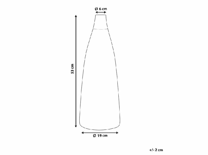 Váza ERODE 53 cm (kerámia) (fehér)