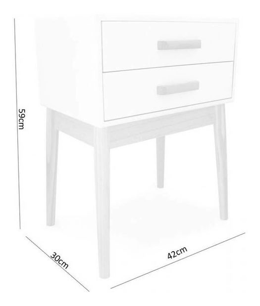 Éjjeliszekrény Scandy (fehér)