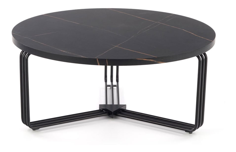 Stolić za kavu Adrienne (crni mramor + crna)