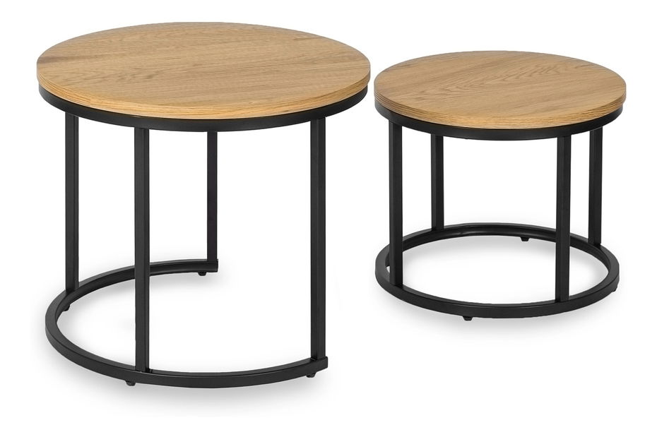 Set 2 ks konferenčných stolíkov Dalila (dub zlatý) 