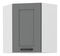 Felső sarok konyhaszekrény Lucid 58 x 58 GN 72 1F (dustgrey + fehér)