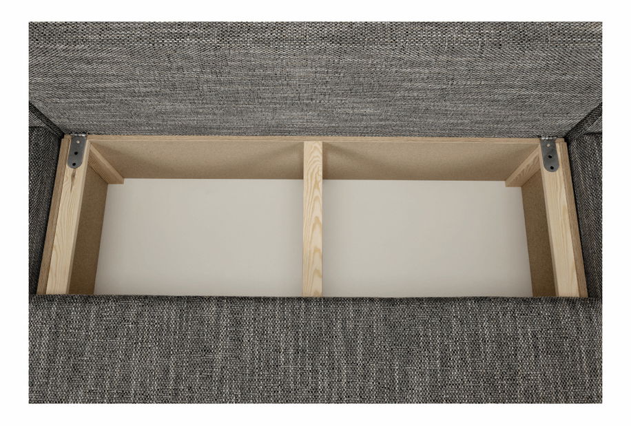 Rohová sedačka v tvare U Esa (biela + sivá)