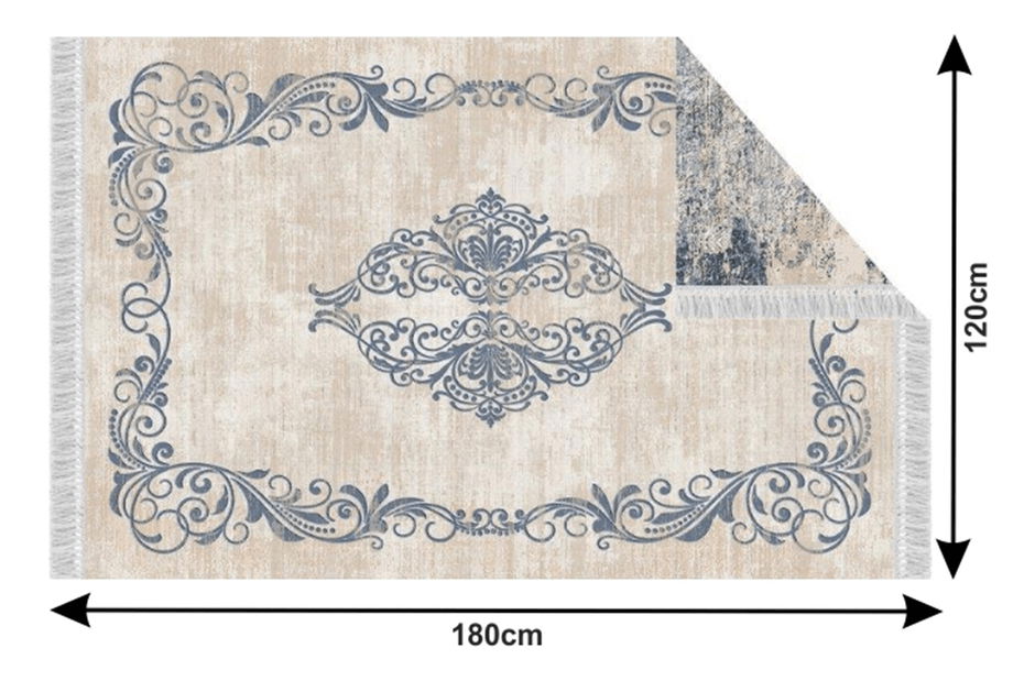 Koberec 120x180 cm Gino 2 (béžová + modrá)