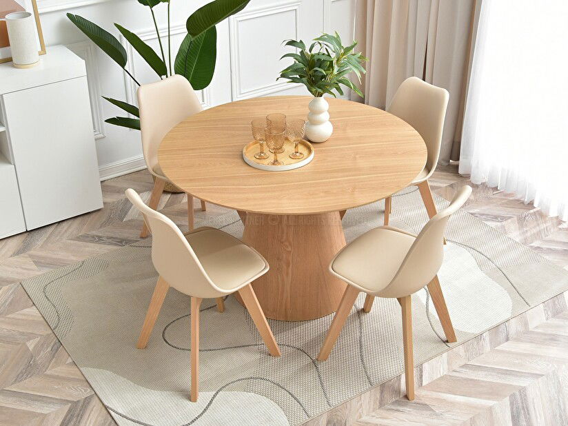 Stolica Large Wood (bež + crna)