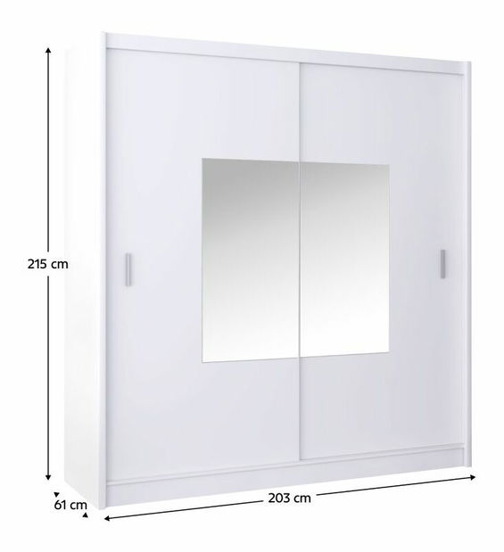 Dulap de haine MADRAT (alb)