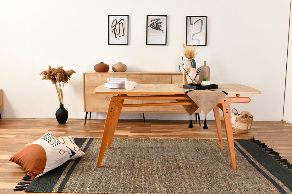 Jedálenský set Paulie (Dub + Krémová)