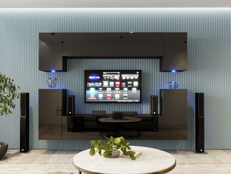 Set za dnevni boravak Berny 69 (crna + crni sjaj)