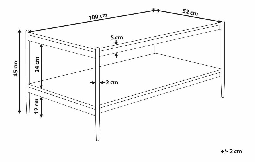 Konferenčný stolík Avicii (tmavé drevo)