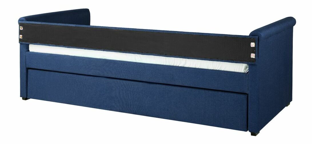 Krevet na razvlačenje 80 cm LISABON (s podnicom) (plava)