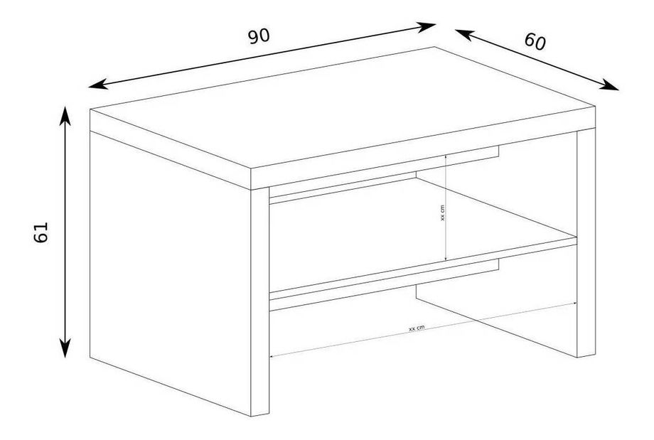 Măsuță cafea Vega 18 (Stejar santana deschis)