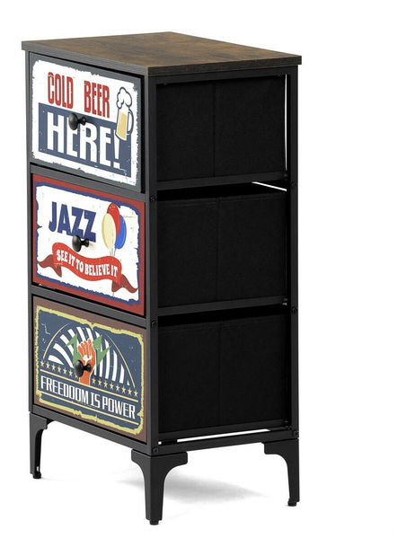 Comodă Alharacas 3 (negru)