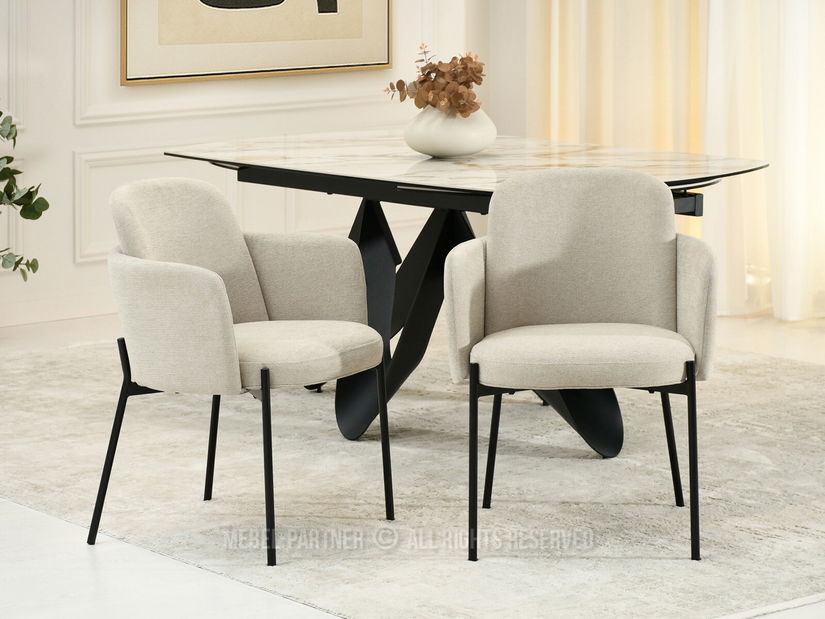 Scaun sufragerie Oficina (bej + negru)