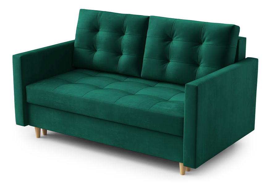 Pohovka dvojsedačka Jennifer (tmavozelená)