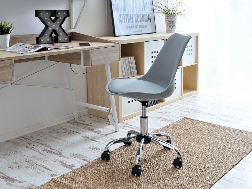 Stolička Large Move (sivá + chrómová)