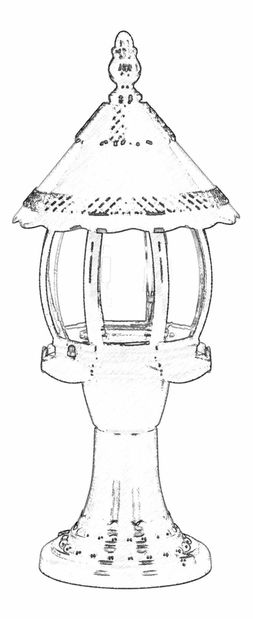 Iluminat de perete pentru exterior Dru (Negru)