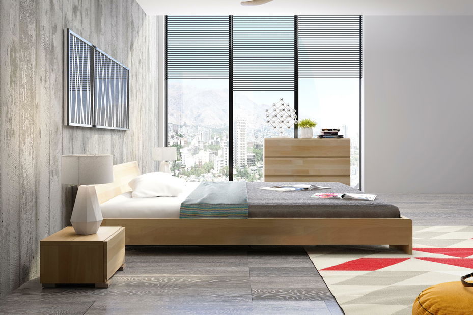 Jednolôžková posteľ 90 cm Naturlig Galember (buk) (s roštom)