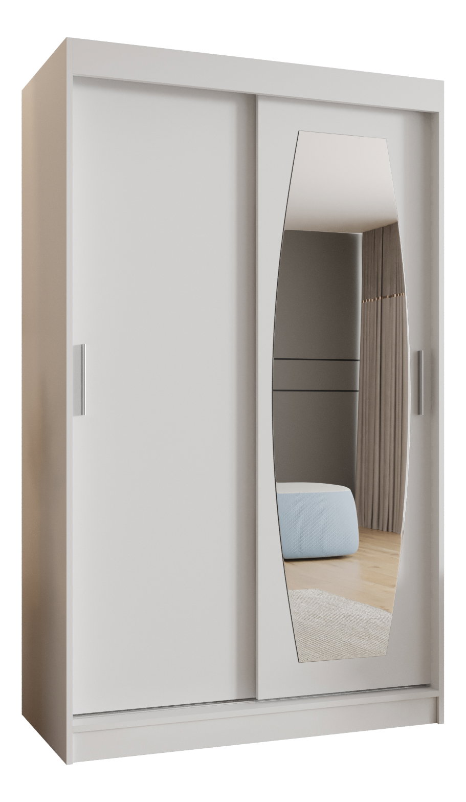 Dulap de haine 120 cm Rosaria (alb)