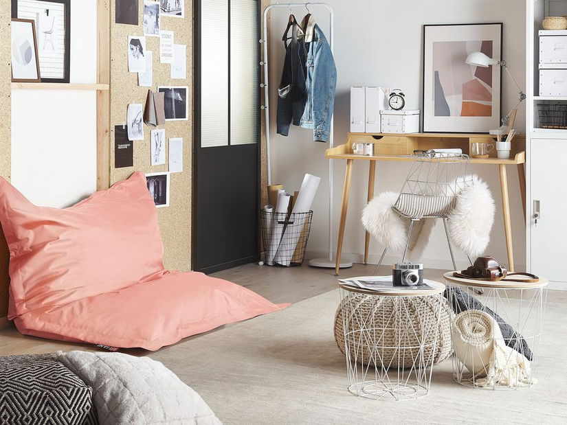 Husă pentru fotoliu puf 140 x 180 cm Fiamma (roz)