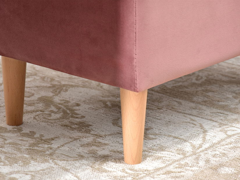 Taburetka Muriera (pastelová ružová + orech)