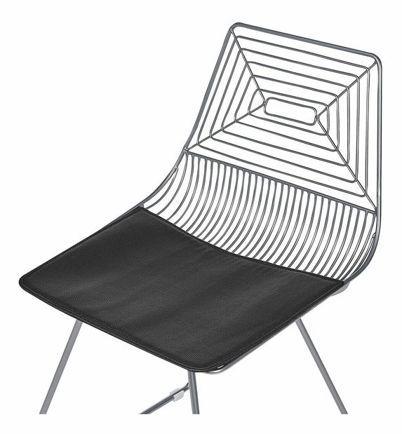 Set 2 ks jedálenských stoličiek Bricio (strieborná)