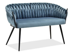 Pohovka dvojsedačka Radio (sivá + čierna)