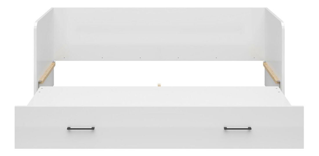 Jednolôžková rozkladacia posteľ 80 cm BRW Tetrix 13 (lesk biely) (s úl. priestorom)