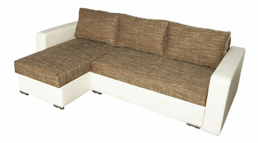 Rohová sedačka Aleksander Berlin 03 + ekokoža biela (L)