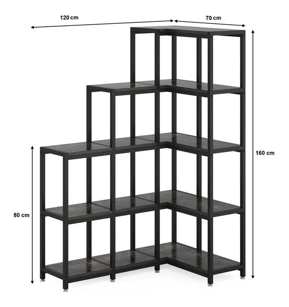 Regál Vuledu (čierna) 