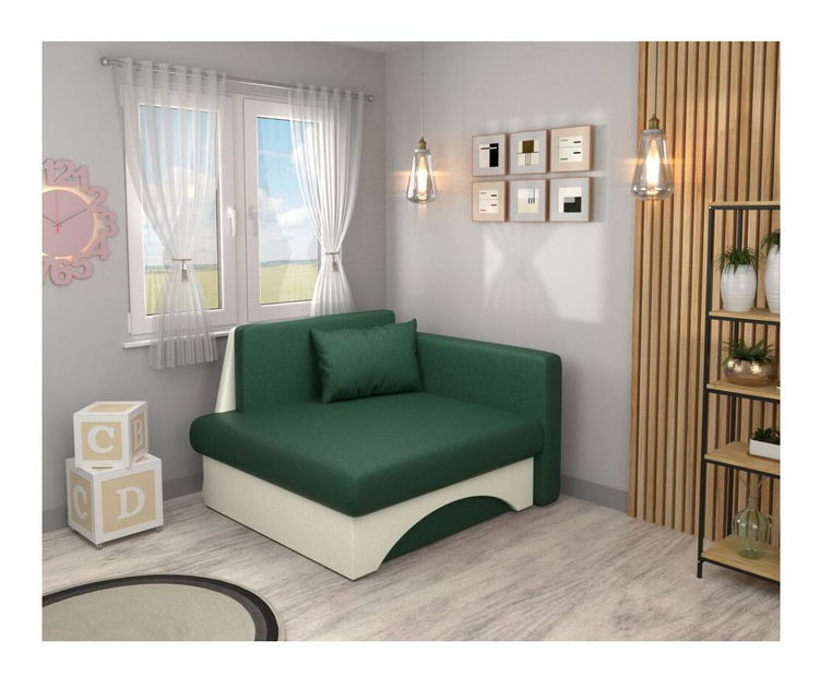 Fotel Kubosik new (zöld + bézs) (J)