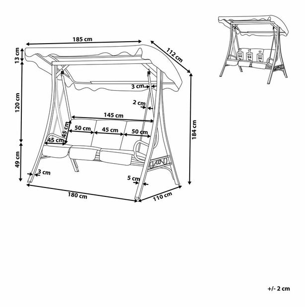 Balansoar Garo (gri închis)