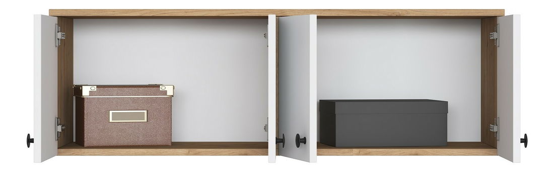 Dulap superior de bucătărie Eano (nuc + alb)