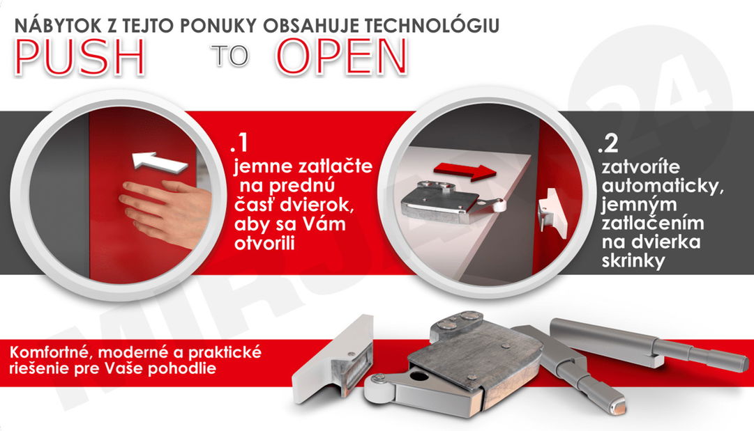 Vitrină Ziggy (negru + negru lucios)