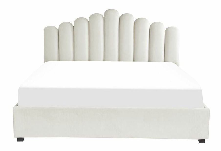 Manželská posteľ 180 cm Valhala (biela) (s roštom a úložným priestorom)