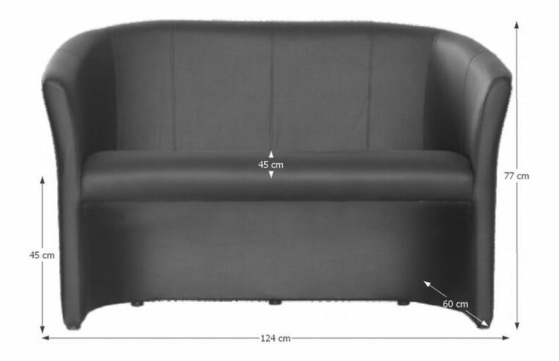 Dvojkreslo Cubali Eko čierna