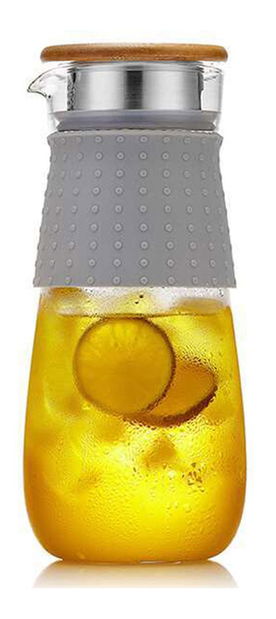 Carafă de apă cu capac și sită 1200ml Glaza 