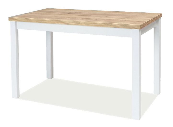 Masă de sufragerie Alfred (stejar + alb) (pentru 4 persoane)