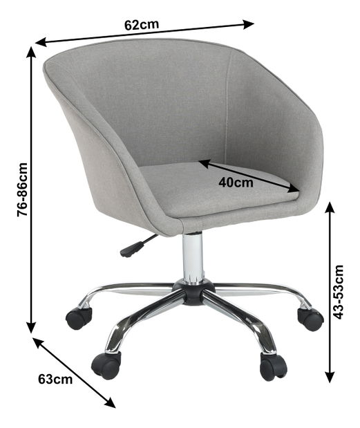 Uredska fotelja Lunero (sivo-smeđa) *rasprodaja