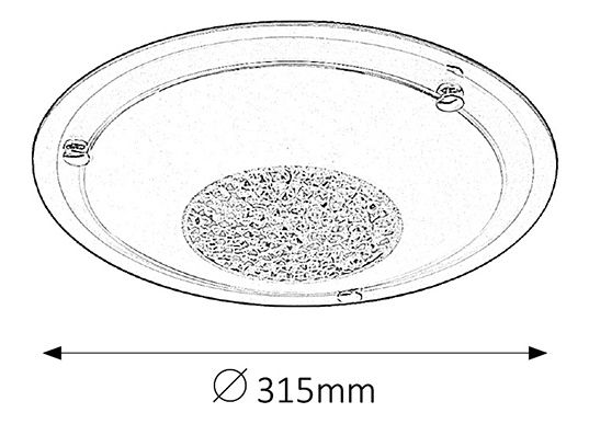 Stropné svietidlo Patricia 2466 (priehľadná + ružová zlatá)