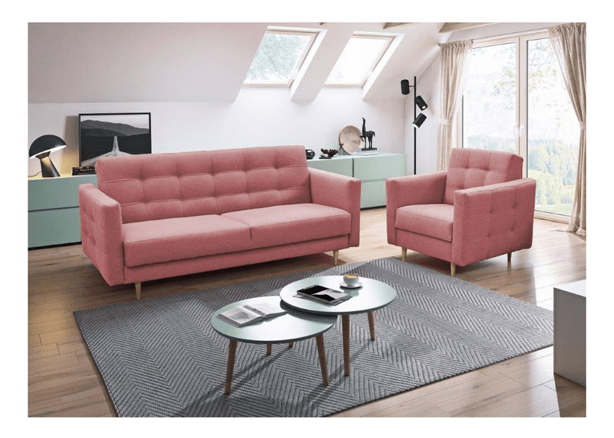 Kauč na razvlačenje Armendia (ružičasta)
