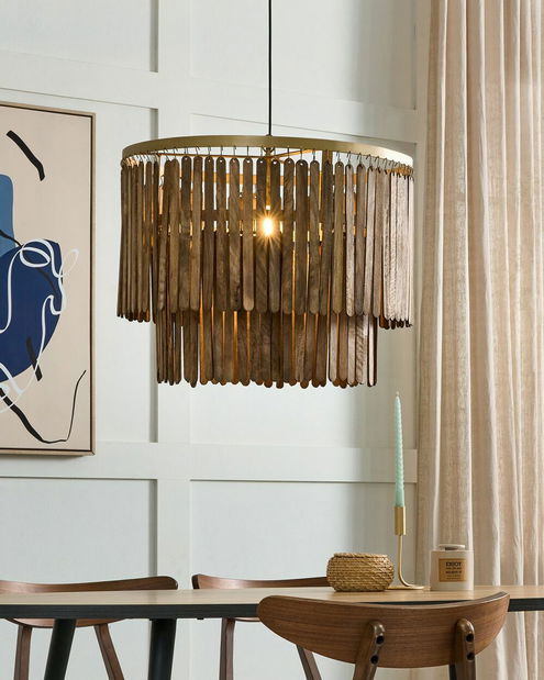 Závesné svietidlo Kaver (tmavé drevo)