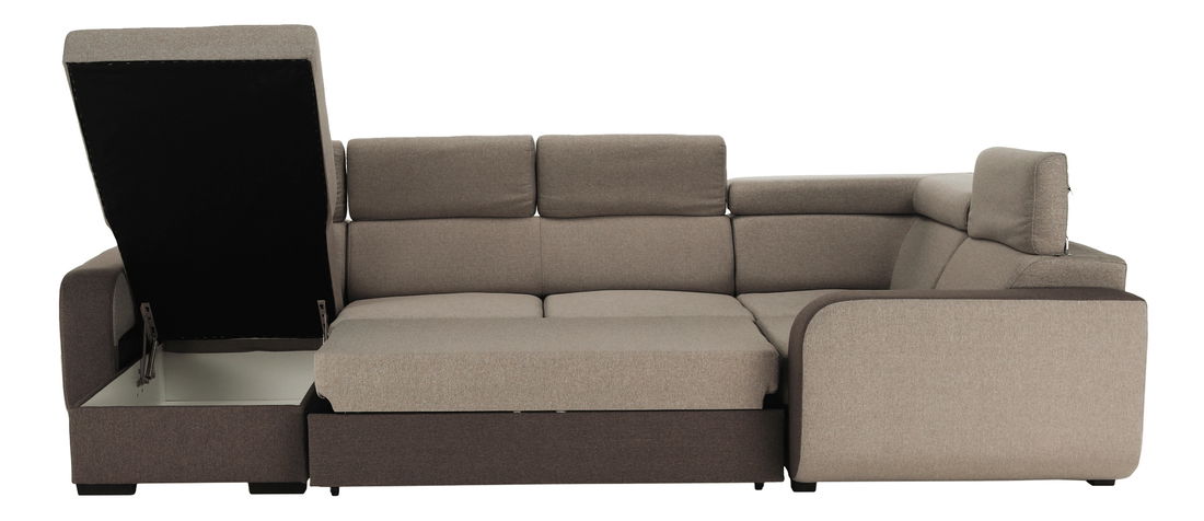 Colțar în formă de U Imani (maro deschis + maro)